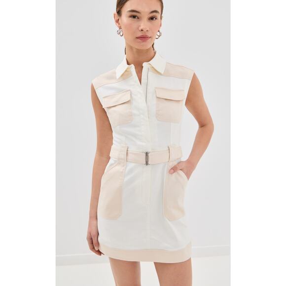 Simkhai Esmee Mini Dress in Ivory Multi 6 - Picture 1 of 5